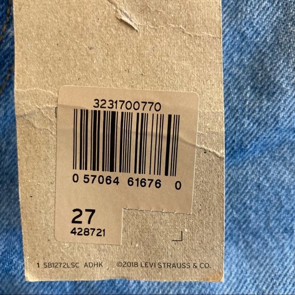 LEVI’S 501  Sz 27 Button Fly Raw Hem 100% Cotton Shorts NWT - Picture 3 of 13